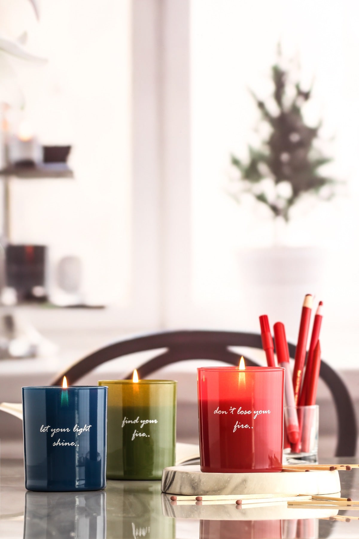 Pure Pastels 3'lü Set - Vanilya Kokulu Mum 450 g.