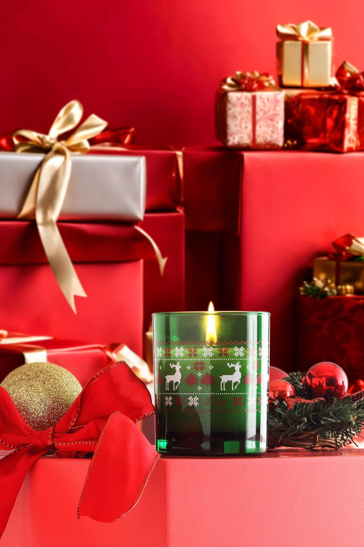 Holiday Spirit Yeşil - Lab Coffee Kokulu Mum 150 g.