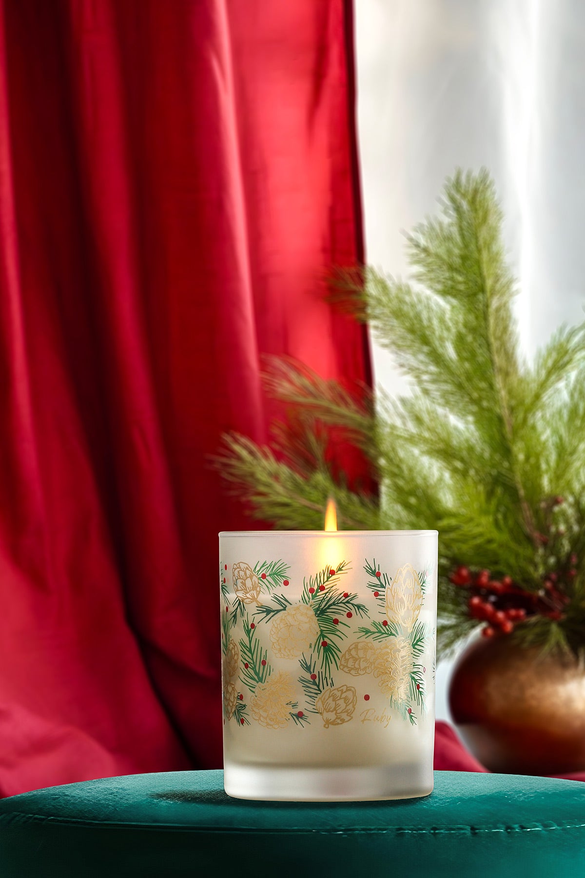 Dance Of Leaves Bej - Elma Tarçın Kokulu Mum 150 g.